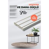 Kornişsan 7 Metre Birinci Sınıf Polyester Kalın Perdeler Için Tutucu Ray Korniş - Lüks 3 Raylı