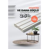 Kornişsan Birinci Sınıf 2,5 Metre 3 Raylı Birinci Sınıf Polyester Kalın Perdeler Için Tutucu Ray Korniş