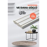 Kornişsan Birinci Sınıf 5 Metre 1. Sınıf Polyester Kalın Perdeler Için Tutucu Ray Korniş - Lüks 3 Raylı