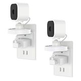 Koroao 2 PAKET Blink Mini Outlet Duvar Montajları - AC Çıkış Duvar Fişi Montaj Standı Tutucu Braket Blink Mini İç Mekan Kamera için Dağınık Kablolar veya Vidalar Olmadan (Anahtar Mini Dahil Değildir)