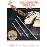 Köroğlu Sineklik ve Yapı Market Köroğlu 3'lü Masterchef Alüminyum Oklava Seti Metal Hamur Açma Aparatı 100-75-50 Cm Sofra