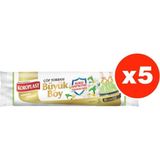 Koroplast 10'lu 65x70 cm Koku Hapsetmeli Büyük Boy Yasemin Kokulu Büzgülü Çöp Torbası