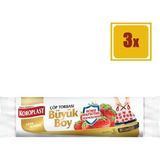 Koroplast 15' li Çilek Kokulu Büzgülü Büyük Boy Çöp Torbası 3'lü Set