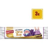Koroplast 20' li Lavanta Kokulu Büzgülü Orta Boy Çöp Torbası 3'lü Set