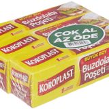 Koroplast 3'lü Çok Al Az Öde Ekonomik Paket Büyük Boy 60'lı Buzdolabı Poşeti, Sızdırmaz & BPA İçermez Gıda Saklama Torbası, Et, Tavuk, Balık, Sebze, Meyve, Çorba, Sos, Peynir, Kuruyemiş, Sandviç