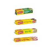Koroplast 4lü Paket Buzdolabı Poşeti + Hazır Kesim Pişirme Kağıdı +Streç Film + Alümiyum Folyo - Beyaz