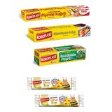 Koroplast 5Li Paket Buzdolabı Poşeti+Vinilya Kokulu Poşet+Hazır Kesim Pişirme Kağıdı+Alüminyum Folyo