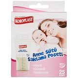 Koroplast Anne Sütü Saklama Torbası 25'li, Sızdırmaz Çift Kilitli Steril Anne Bebek Sütü Saklama Poşeti, Bebek Bakımı, Buzdolabı ve Dondurucuda Taze ve Hijyenik Süt Saklama Poşeti, Gıda Temasına Uygun