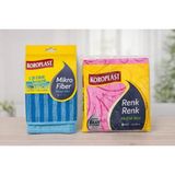 Koroplast Bez 2 ' Li Set ( Renk Renk 5 ' Li Mutfak Bezi + Mikro Fiber Banyo Bezi 2 ' Li - Pembe - Yeşil - Mavi - Sarı
