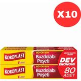 Koroplast Büyük Boy Buzdolabı Poşeti 80'li Ekonomik Paket X10