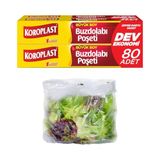 Koroplast Büyük Boy Buzdolabı Poşeti Dev Ekonomi 80’li, Yeni Ekonomik Buzdolabı Poşeti Büyük Boy 30x45 cm, BPA İçermez, Sızdırmaz Saklama Torbası, Meyve, Sebze, Yemek, Et, Tavuk, Gıda Saklama Torbası