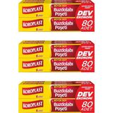 Koroplast Buzdolabı Poşeti Büyük Boy 80'li x 3 Adet - Şeffaf