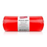 Koroplast Büzgülü Tıbbi Atık Poşeti Büyük Boy 60x85 cm, 10x10'lu Sızdırmaz Yırtılmaz Profesyonel Çöp Poşeti, Geri Dönüştürülebilir Kolay Bağlanır Tıbbi Atık Torbası, Hastane, Klinik Büzgülü Çöp Poşeti