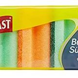 Koroplast Çift Taraflı Oluklu Bulaşık Süngeri 5'li, Çizik & İz Bırakmaz, Yağ ve Leke Çıkarıcı Mutfak Temizlik Süngeri, Tava, Tencere, Tabak, Bardak, Çatal, Bıçak, Ocak, Tezgah, Cam & Seramik Yüzeyler