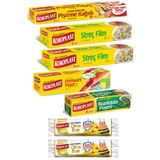 Koroplast Dev Ebat Pişirme Kağıdı + Streç Film 2 Adet + Fermuarlı Poşet + Buzdolabı Poşeti + Çöp Poşeti 2 Adet
