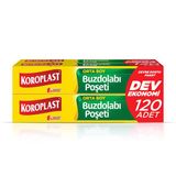 Koroplast Dev Ekonomi Buzdolabı Poşeti (3+1) Orta 120'Li (8'Li Paket)