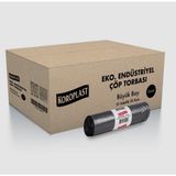 Koroplast Eko.endüstriyel Büyük Boy Çöp Poşeti Siyah 65X80CM 10ADET Kolide 50PK - 65 x 80 cm