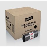 Koroplast Eko.endüstriyel Jumbo Boy Çöp Poşet Siyah 80X110 cm 10'lı Kolide 20 Paket - 80 x 110 cm