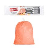 Koroplast Ekstra Güçlü Orkide Kokulu Büyük Boy Büzgülü Çöp Torbası 10'lu 65x67 cm, Kolay Bağlanır Kokulu Büzgülü Büyük Boy Çöp Torbası, Sızdırmaz, Yırtılmaz, Geri Dönüştürülebilir Atık Torbası