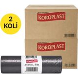 Koroplast Endüstriyel Çöp Poşeti Battal Boy 72 x 95 cm 10 Adet x 40 Rulo - Siyah (2 Koli)
