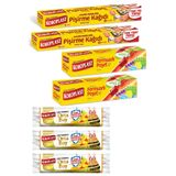 Koroplast Fermuarlı Baskılı Poşet X2+ Hazır Kesim Pişirme Kağıdı X2+Vanilya Büzgülü Çöp Poşeti X3