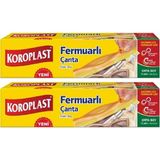 Koroplast Fermuarlı Çanta Orta Boy 20 X18 cm 12 Li x 2 Paket