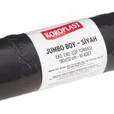 Koroplast Jumbo Boy Ekonomik Endüstriyel Çöp Torbası 10'lu 20 Adet 80x110 Cm, Sızdırmaz & Yırtılmaz, Çift Katlı, Geri Dönüştürülebilir Çöp Poşeti, Fabrika, İnşaat, Depo, Kafe, Otel, Hastane, Bahçe