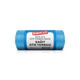 Koroplast Kağıt Atıklar Çöp Torbası 10'lu 80×110 cm, Yırtılmaz, Geniş Kapasite, Çift Katlı, Geri Dönüştürülebilir Kağıt Atıklar Çöp Poşeti, Kırtasiye, Matbaa, Ofis, Ev, Okul, Fabrika, Şantiye, Otel