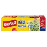 Koroplast Küçük Boy Kilitli Mutfak Torbası 12'li Set, Sızdırmaz ve Hava Geçirmez Gıda Saklama Poşeti 19x25 cm, BPA İçermez, Sebze, Meyve, Et, Yemek Saklama Torbası, Yıkanabilir Kilitli Mutfak Poşeti
