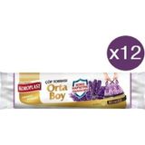 Koroplast Lavanta Büzgülü Orta Boy Çöp Torbası 15'Li X 12 Paket 55X60 Cm.
