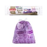 Koroplast Lavanta Kokulu Büyük Boy Büzgülü Çöp Poşeti 10'lu 65x70 cm, Kolay Bağlanır Kokulu Büzgülü Büyük Boy Çöp Torbası, Sızdırmaz, Yırtılmaz, Geri Dönüştürülebilir Torba, Ekstra Güçlü Çöp Poşeti