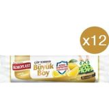 Koroplast Limon Büzgülü Büyük Çöp Torbası 10'Lu X 12 Paket