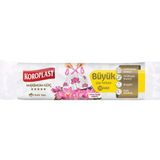 Koroplast Lotus Çiçeği Büzgülü Büyük Çöp Torbası 10'Lu (8'Li Paket)