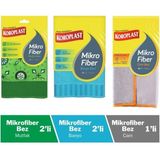 Koroplast Mikrofiber Temizlik Bezi Seti 2'li Mutfak 2'li Banyo 1'li Cam Bez Yüksek Emicilik