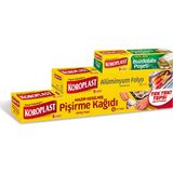 Koroplast Mutfak Paketi ( Kesilmiş Pişirme Kağıdı 16'lı + Alüminyum Folyo 8 M + Orta Boy Buzdolabı Poşeti 20'li)