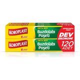Koroplast Orta Boy Buzdolabı Poşeti 4Al3Öde, Orta Boy 120'li Buzdolabı Torbası, Sızdırmaz 30'lu Dolap Poşeti Meyve, Sebze, Yemek, Gıda Saklama Torbası