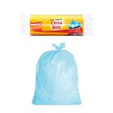 Koroplast Orta Boy Çöp Torbası 15'li 55x60 Cm, Sızdırmaz & Dayanıklı, Çift Katlı, Geri Dönüştürülebilir Orta Boy Çöp Poşeti, Mutfak, Ofis, İlk Yardım Çantası, Okul, Kantin, Market, Bahçe, Balkon