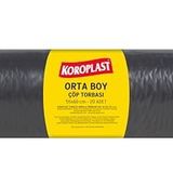 Koroplast Orta Boy Çöp Torbası 20 Adet 55x60 cm, Sızdırmaz & Yırtılmaz, Çift Katlı, Geri Dönüştürülebilir Çöp Poşeti, Fabrika, Market, Restoran, Bahçe, Otel, Ofis