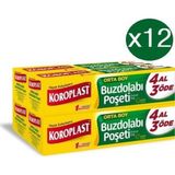Koroplast Orta Buzdolabı Poşeti 4 Al 3 Öde 80'li x 12 Paket - Beyaz