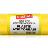 Koroplast Plastik Atıklar Çöp Torbası 10'lu 80×110 cm, Dayanıklı & Geniş Hacimli, Çift Katlı, Geri Dönüştürülebilir Çöp Poşeti, Mutfak, Bahçe, Ofis, Restoran, Okul, Fabrika, Piknik Alanı, Market, Depo
