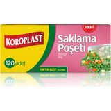 Koroplast Saklama Poşeti 120'li 24x38 cm, Dayanıklı, Tekrar Kullanılabilir, Uzun Ömürlü, Yırtılmaz, Geri Dönüştürülebilir, Mutfak, Ofis, Bahçe, Depo - Şeffaf