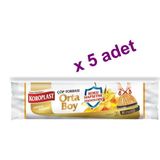 Koroplast Vanilya Kokulu Büzgülü Orta Boy 55 x 60 Çöp Torbası 15'li x 5 'li - 55 x 60 cm
