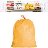Koroplast Vanilya Kokulu Orta Boy Büzgülü Çöp Poşeti 15'li 55X60 Cm, Kolay Bağlanır Kokulu B