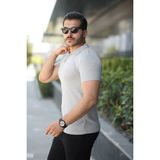 Korpeelektro Erkek Kısa Kollu Yakalı Tişört - Gri - 2XL