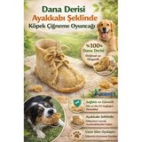 Korpet %100 Doğal Dana Derisi Ayakkabı Şeklinde Köpek Çiğneme Oyuncağı (Çift)