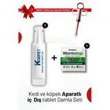 Korpet Kedi Köpek İç Dış Bitkisel Bakım Tablet Damla + Hap Yutturma Aparatı Hediyeli Full Set