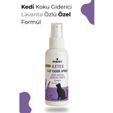 KorPet Kedi Ortam Koku Giderici Sprey - Ketex Doğal Lavanta & Bitkisel Formül (100 ML)