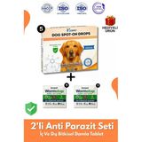 KorPet Köpek Iç Dış Anti Parazit Tüm Köpekler Için Bitkisel 5 Damla Ve 2 Tablet Paketi