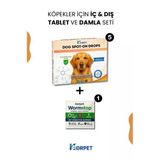 KorPet Köpekler için İç Dış Tablet Damla Bakım 2'si bir arada anti parazit bitkisel