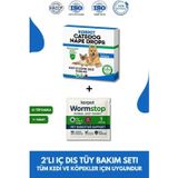 Korpet Kor Pet 2'Li Set Kedi Köpek İç Dış Deri Tüy Bakım Bitkisel 4 Damla Ve 1 Tablet Paketi (Parazit)